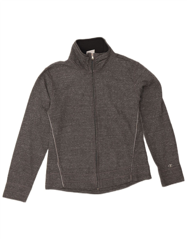 Champion Womens træningsdragt Topjakke UK 10 Small Grey Flecked Bomuld