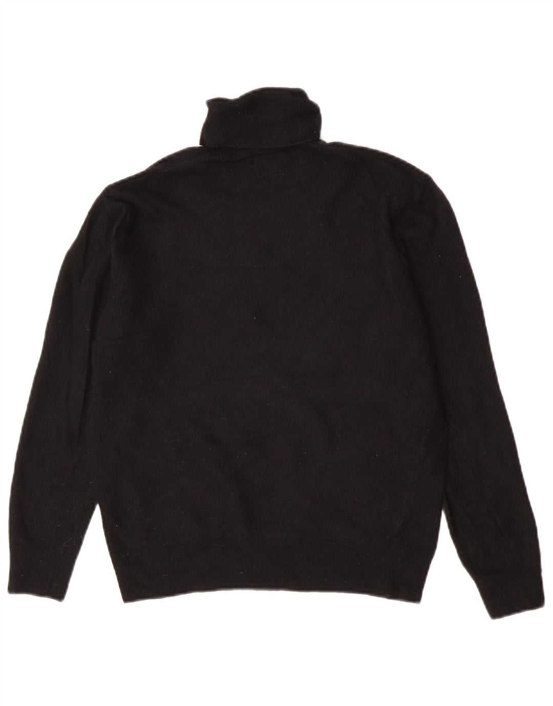 Zara Dame Rullehals Sweater UK 14 Medium Sort Uld