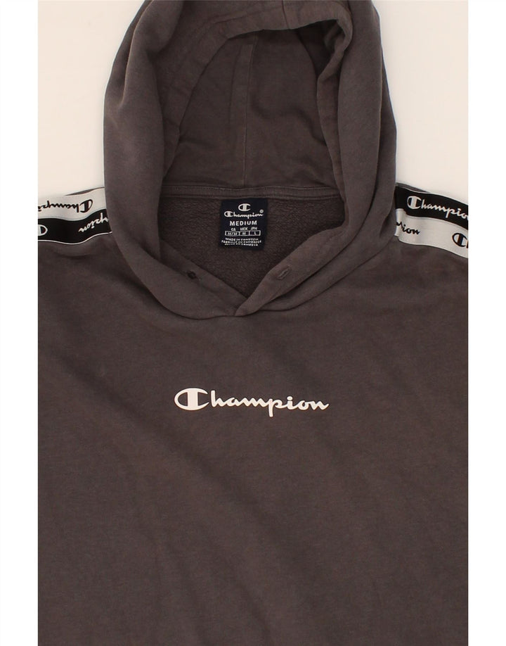 CHAMPION Mens Graphic Hoodie Jumper Medium Grey Cotton Vintage Champion and Second-Hand Champion from Messina Hembry 