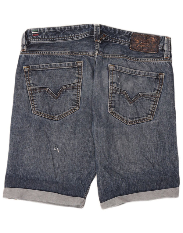 Diesel Herre Denim Shorts W34 Stor Blå Bomuld