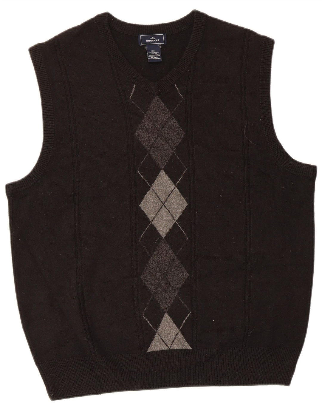 Dockers Herrevest Tank Top Medium Sort Argyle/Diamond Akryl