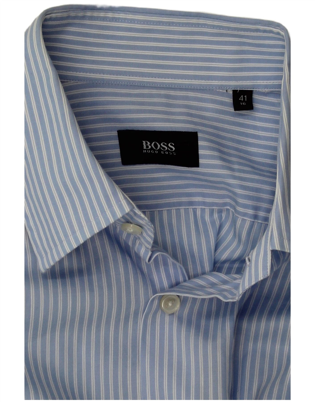 Hugo Boss Herreskjorte str. 41 16 Stor blå nålestribe