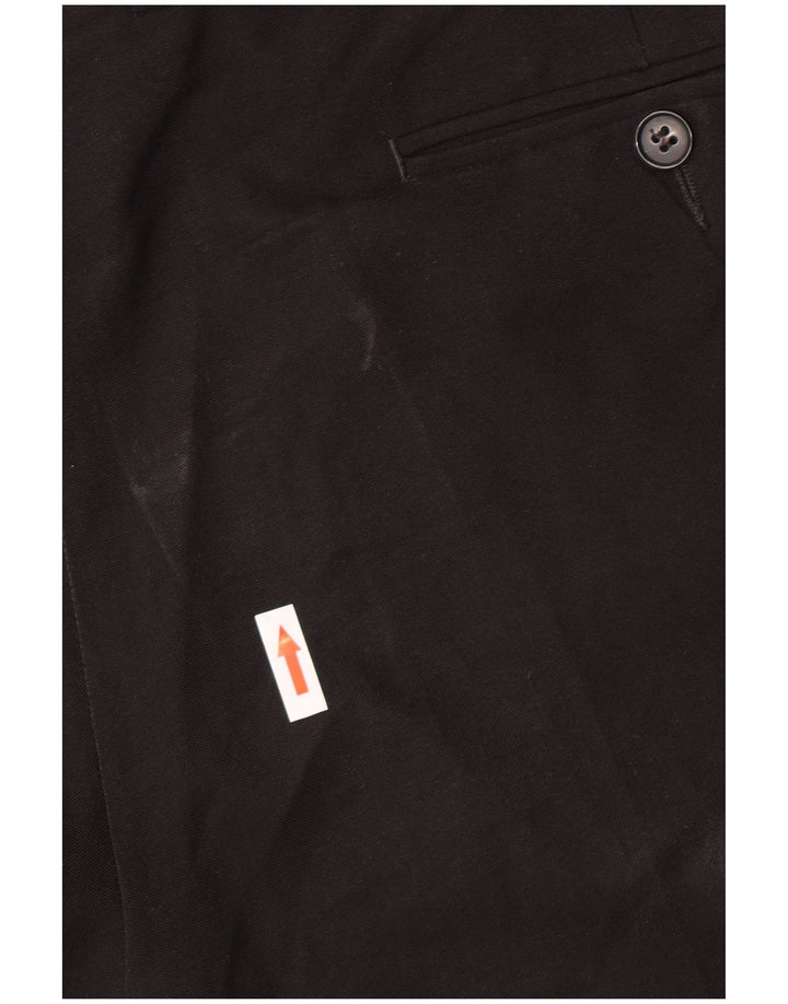 Marks & Spencer Herre Regular Fit Suit Bukser W40 L31 Sort polyester