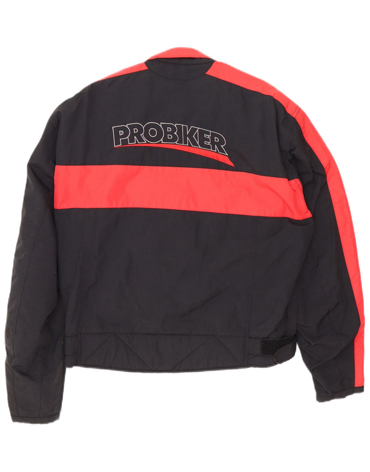 Probiker Herre Motorcykel Racer Jakke UK 38 Medium Sort Colourblock