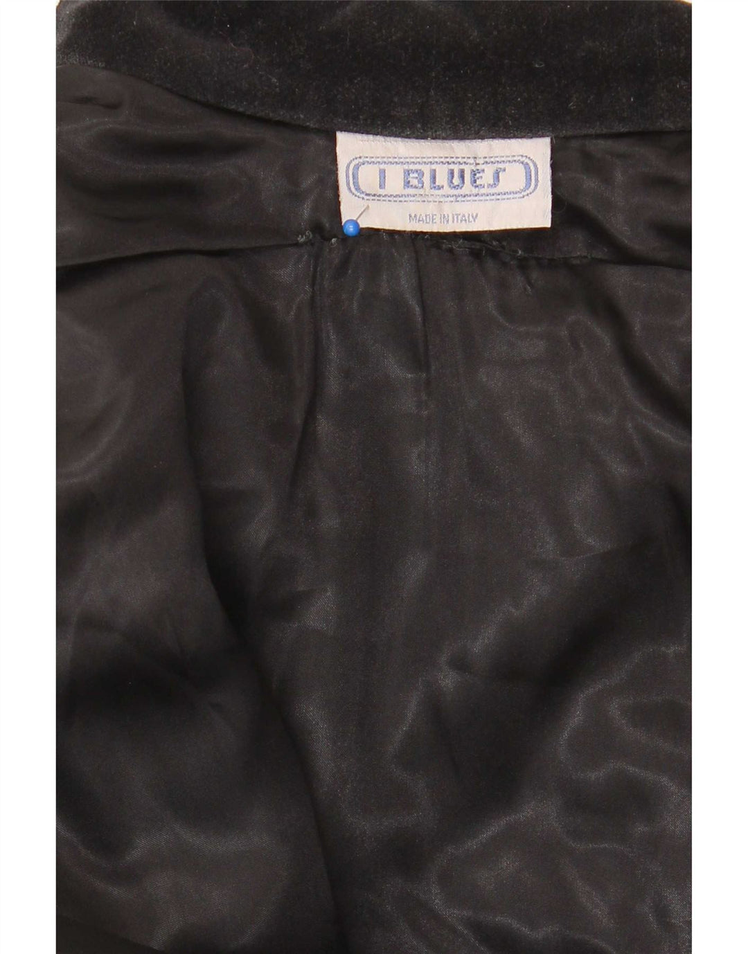 i Blues Dame 3 Button Velvet Blazer Jacket UK 14 Large Black Bomuld