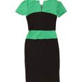 KASH Womens Bodycon Dress UK 10 Small Black Colourblock Polyester Vintage Kash and Second-Hand Kash from Messina Hembry 