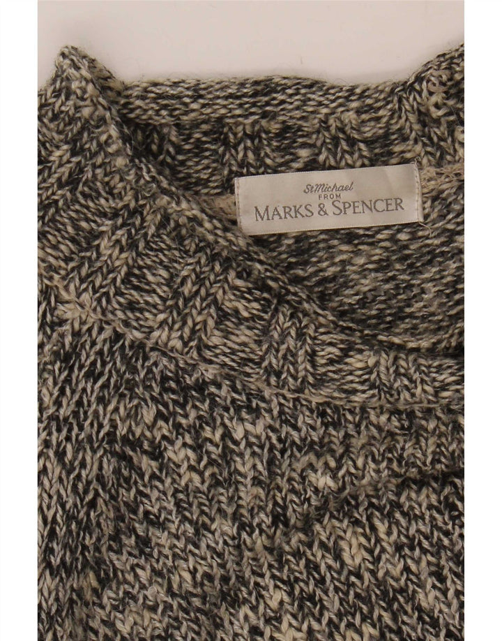Marks & Spencer Dame Turtle Neck Jumper Sweater UK 16 Large Grey