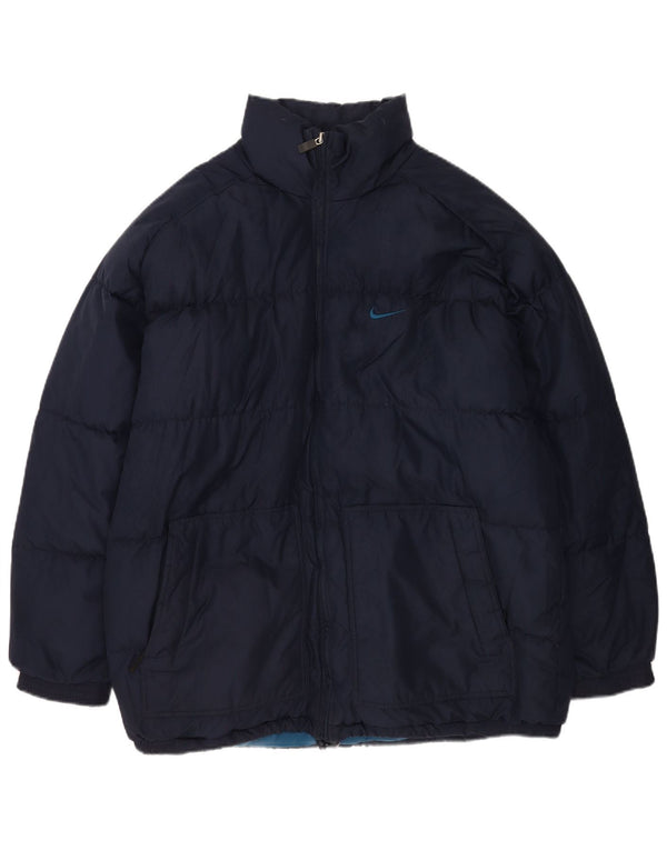 Nike polstret herrejakke UK 42/44 Large Navy Blue Polyester