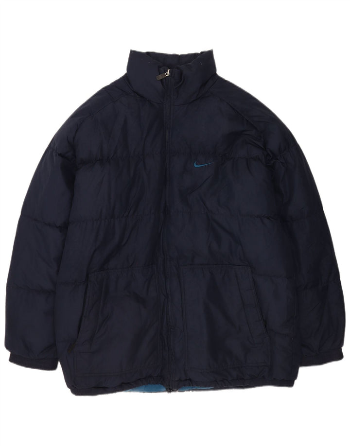 Nike polstret herrejakke UK 42/44 Large Navy Blue Polyester