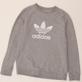 Adidas grafisk sweatshirt til mænd mellem grå bomuld