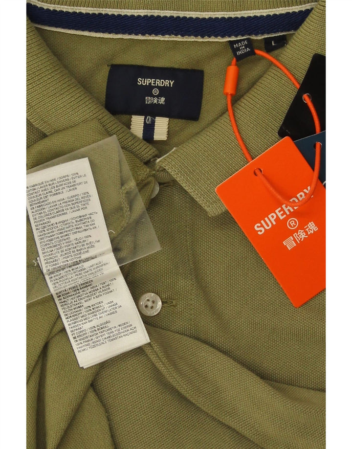 SUPERDRY Poloshirt til mænd Stor grøn bomuld