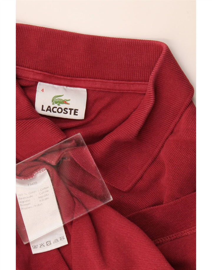 LACOSTE Poloskjorte til mænd størrelse 4 Medium Bourgogne bomuld