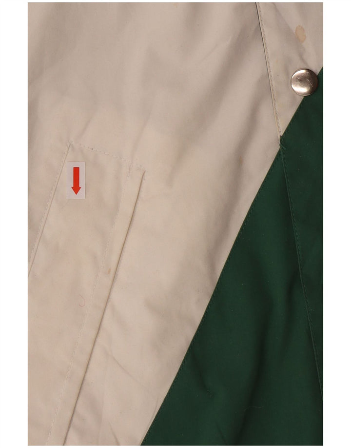 Patriot Herre Hooded Bomber Jacket UK 36 Small Green Colourblock Cotton