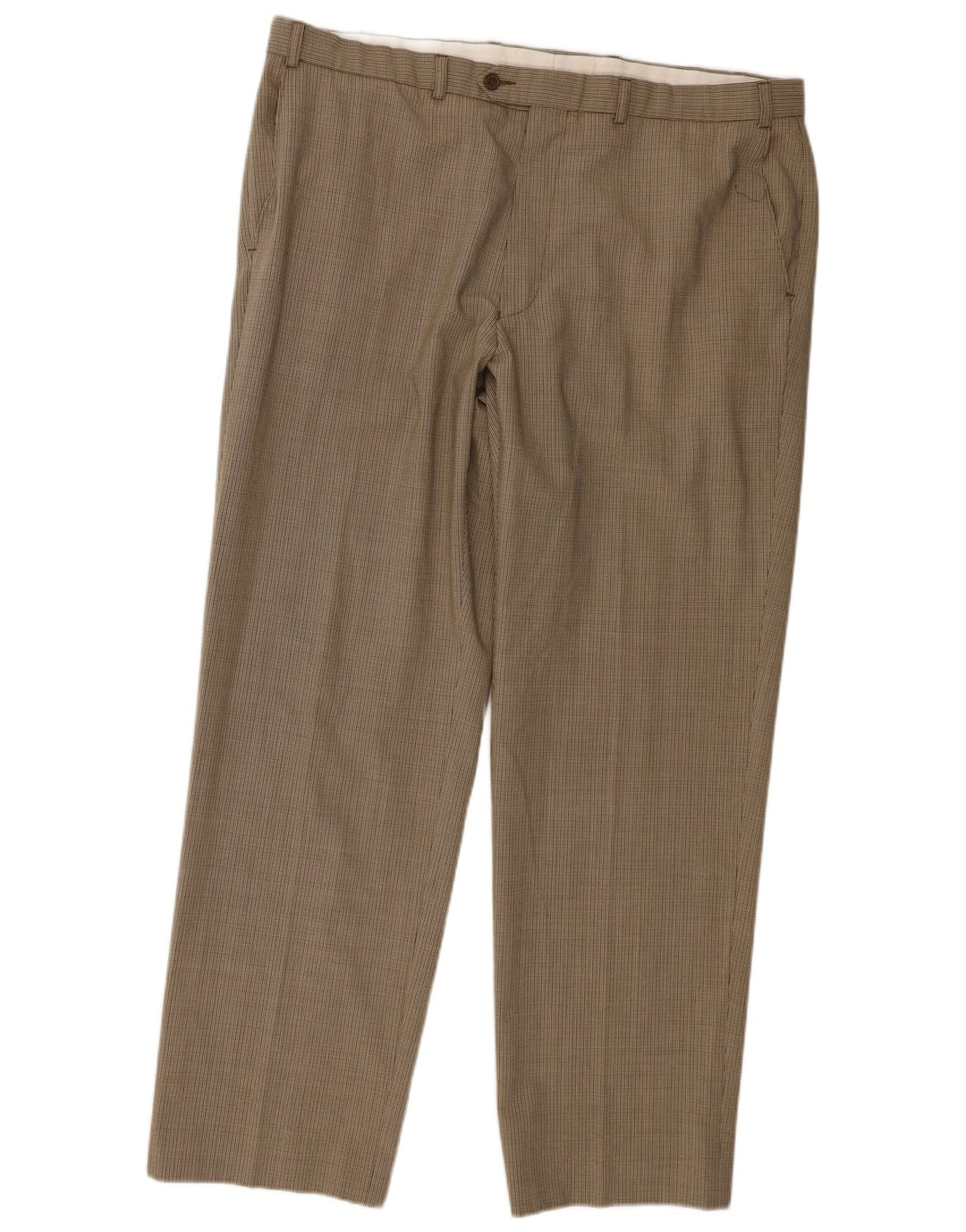 Marks & Spencer Lige jakkesæt til mænd W40 L31 Beige Houndstooth