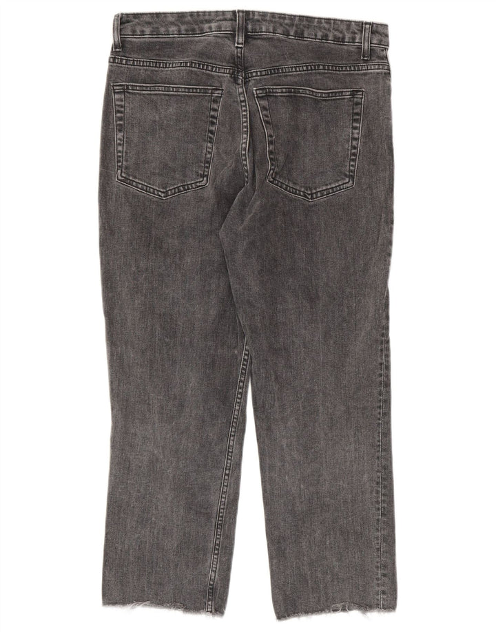 Topshop Dame Crop Straight Jeans W30 L23 Grå Bomuld