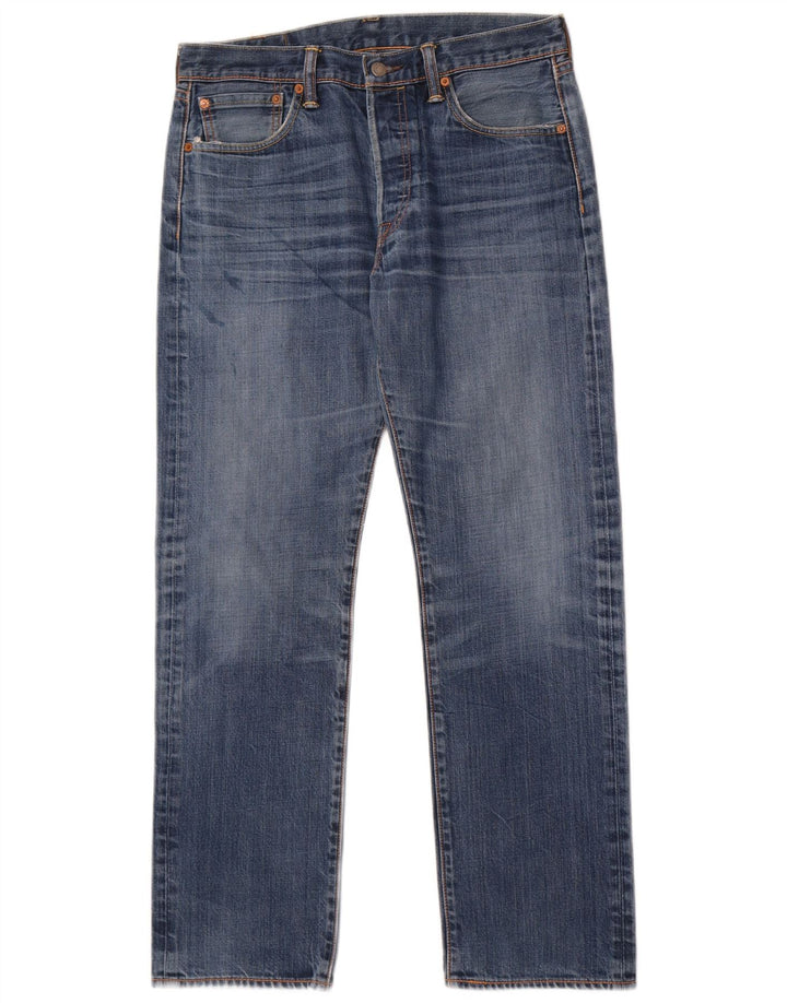 Levi's Herre 501 Straight Jeans W32 L30 Blå Bomuld