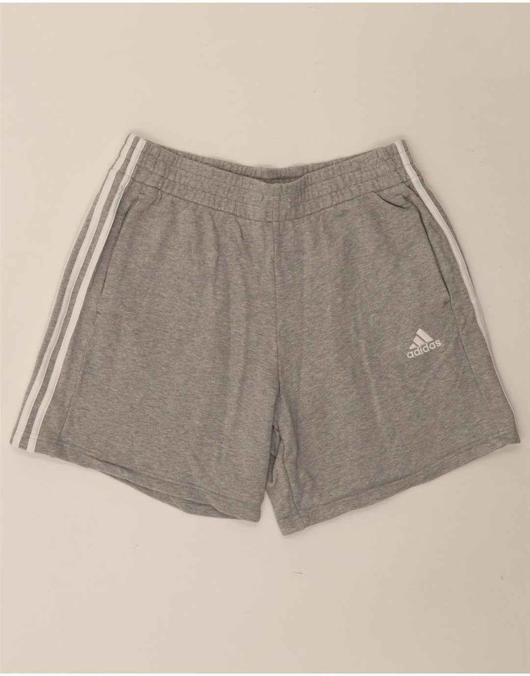 Adidas Sportshorts til mænd, store grå flækkede bomuld