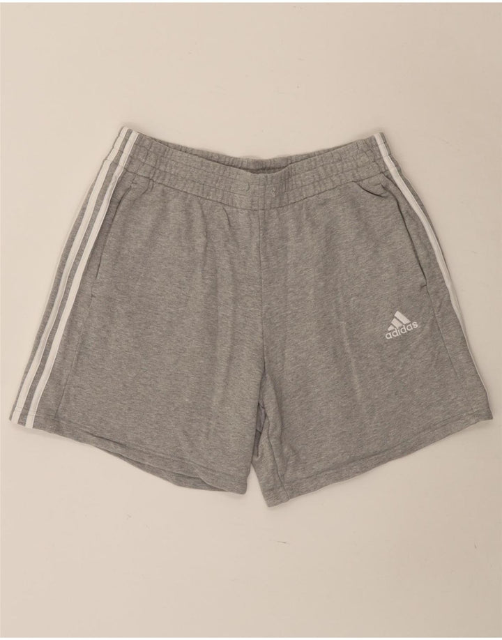 Adidas Sportshorts til mænd, store grå flækkede bomuld