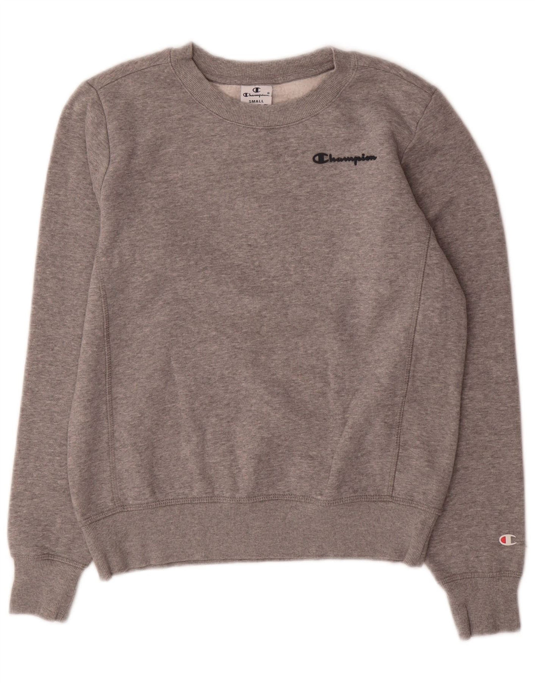 Champion Dame Sweatshirt Jumper UK 10 Lille Grå Bomuld