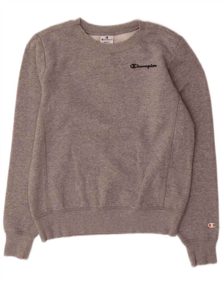 Champion Dame Sweatshirt Jumper UK 10 Lille Grå Bomuld