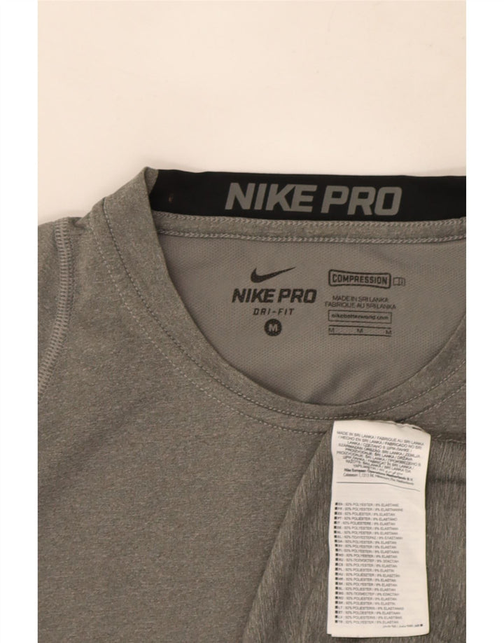 Nike Herre Dri Fit Top Langærmet Medium Grey Colourblock Polyester
