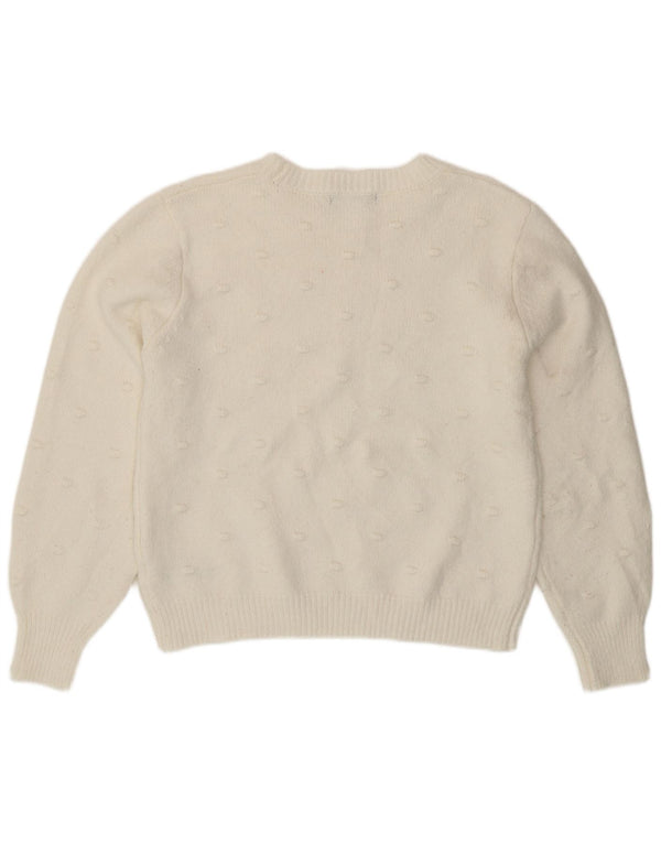 Marks & Spencer Dame sweater med rund hals DK 14 Medium White