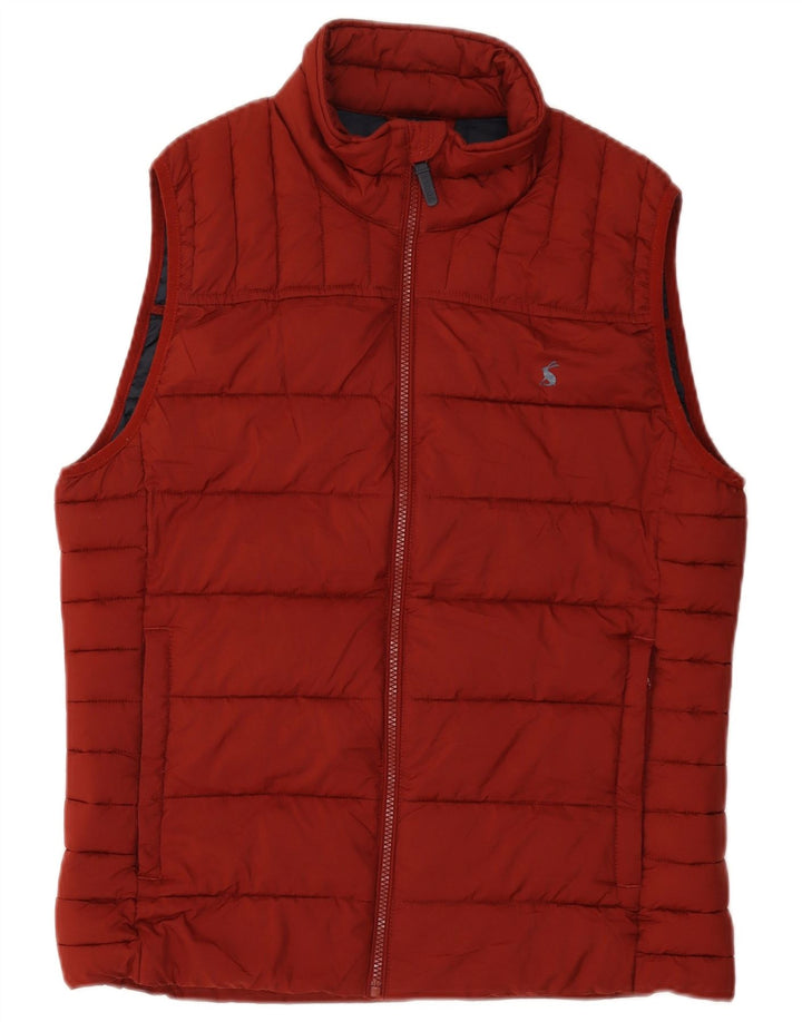 Joules Herre Polstret Gilet UK 38 Medium Burgundy Polyester