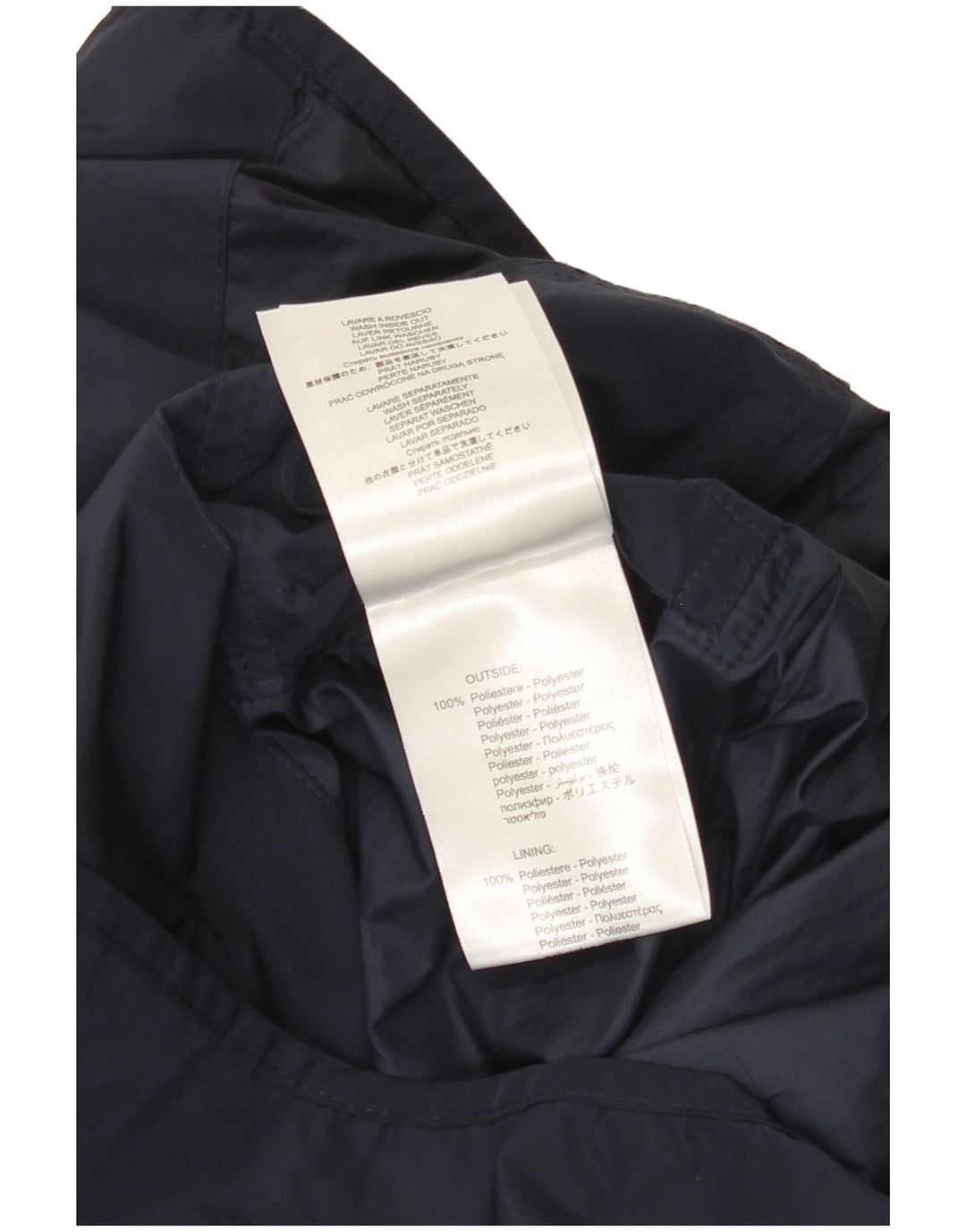 Replay Herre grafisk regnjakke UK 36 Small Navy Blue Polyester