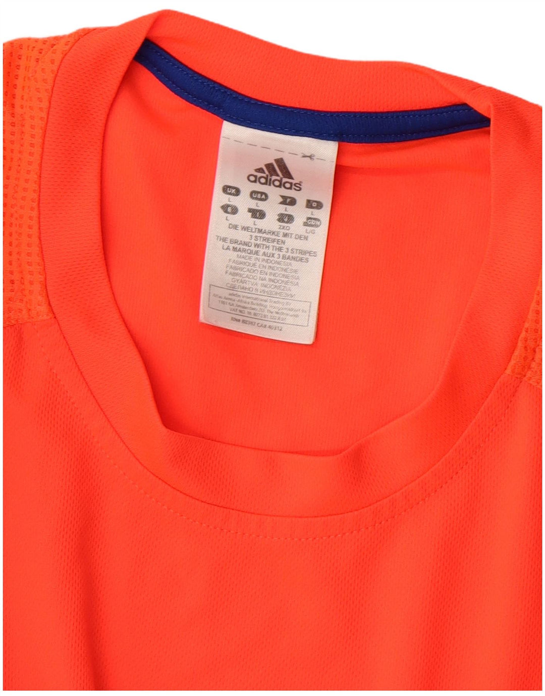 ADIDAS Herre T-Shirt Top Stor Rød Polyester