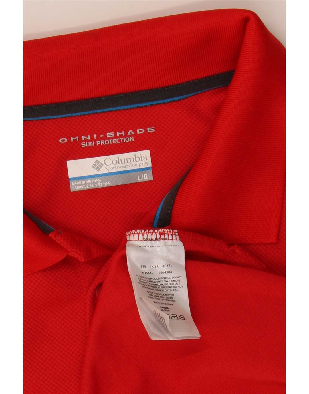 Columbia Herre Omni-Shade Polo Shirt Stor Rød Polyester