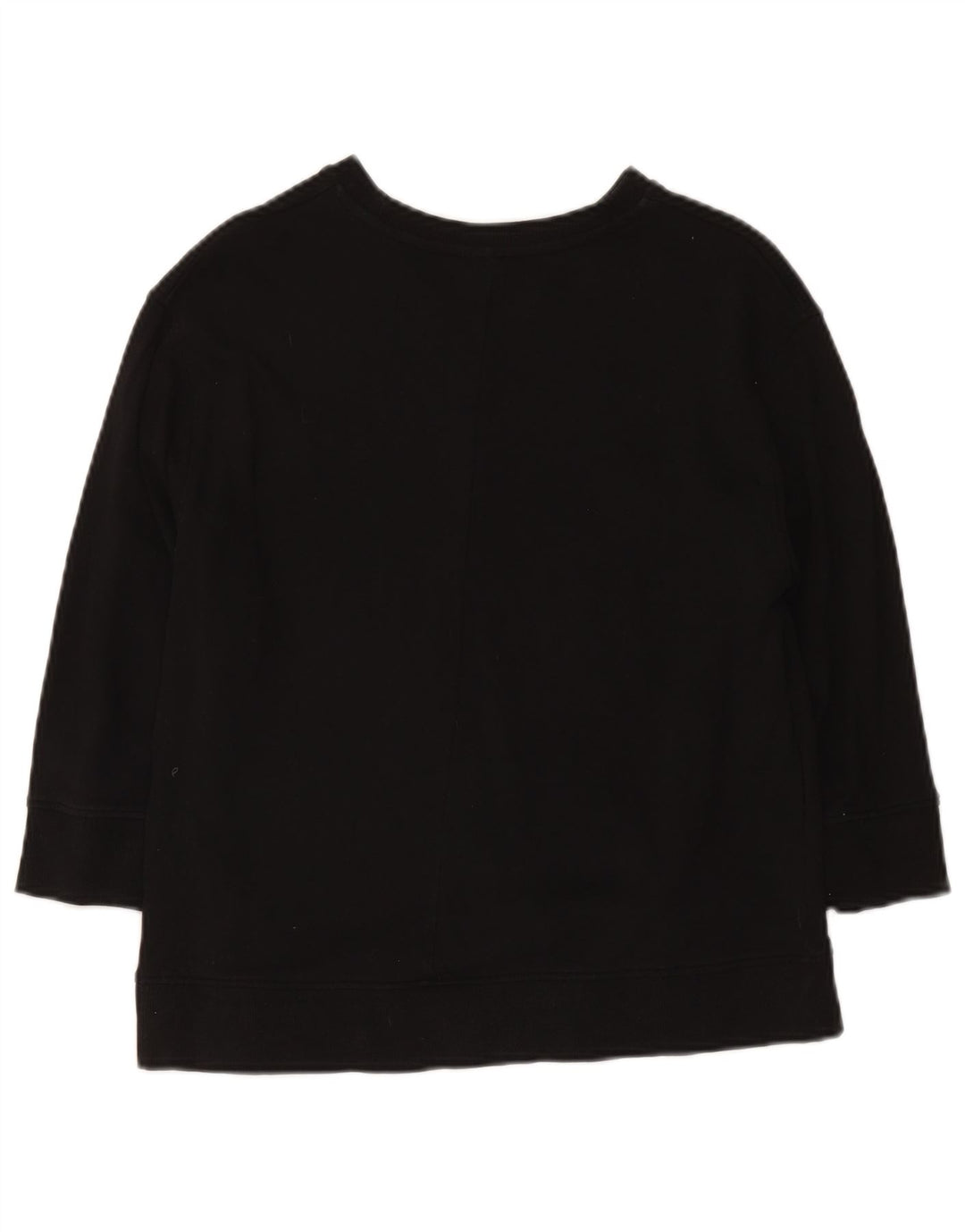 Zara Sweatshirt med 3/4 ærmer til kvinder UK 14 Medium Sort bomuld