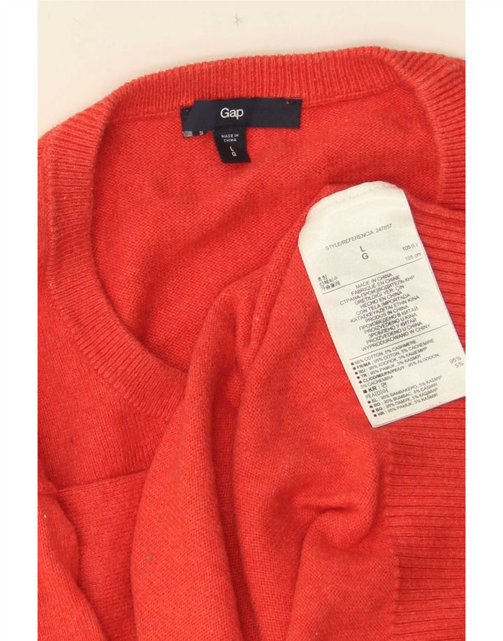 Gap Herre Crew Neck Jumper Sweater Stor Rød Bomuld