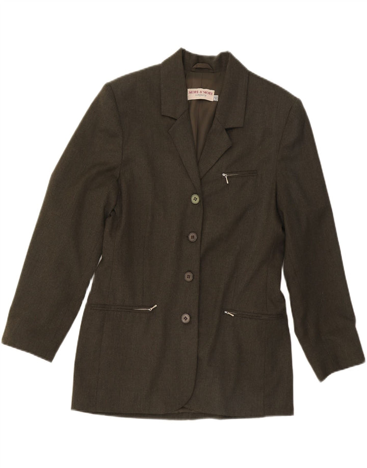MERE & MERE Dame 4-knaps blazerjakke EU 40 Medium Khaki Polyester