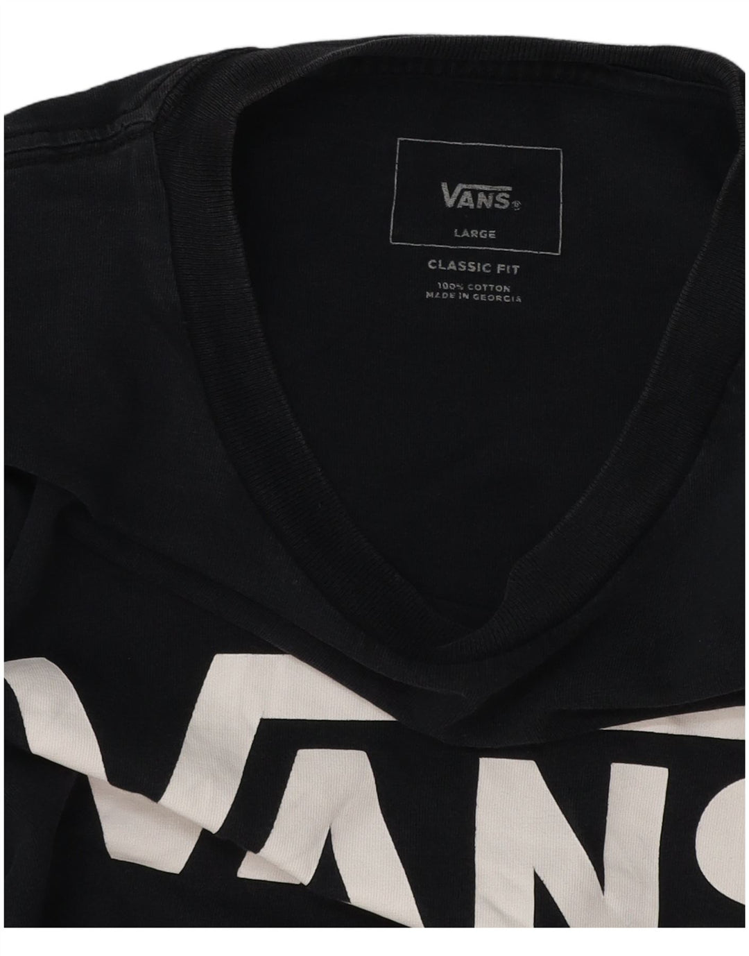 VANS Herre Classic Fit grafisk T-shirt Top Stor marineblå bomuld