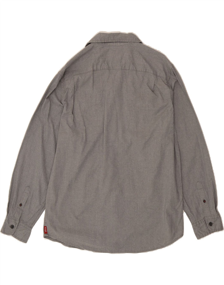 WRANGLER Mens Flex for Comfort Shirt Large Grey Cotton Vintage Wrangler and Second-Hand Wrangler from Messina Hembry 