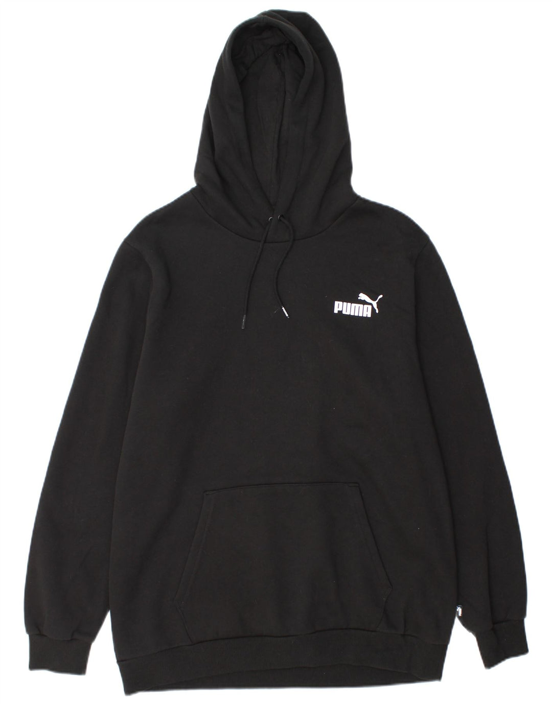 PUMA Mens Graphic Hoodie Jumper Large Black Cotton