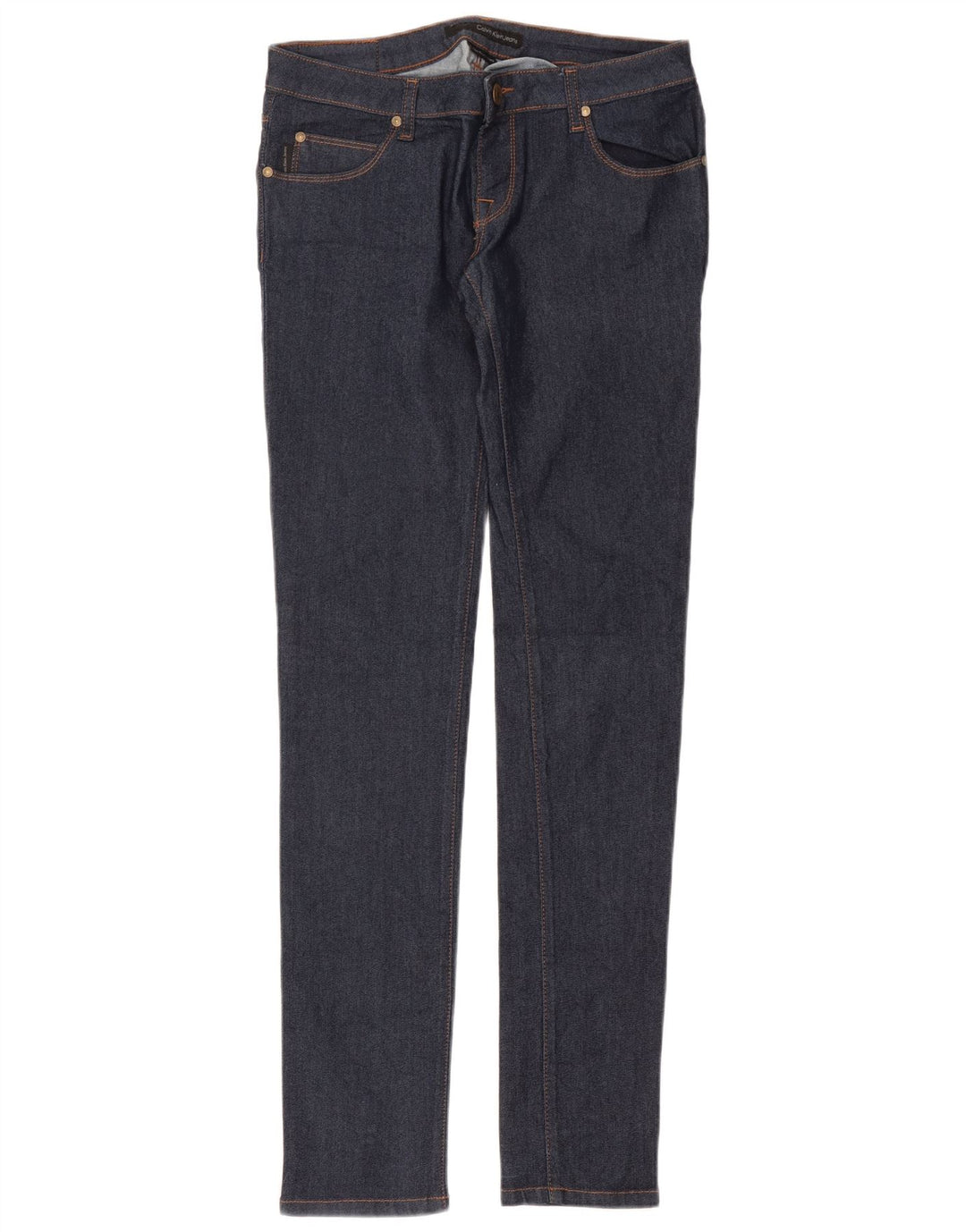 CALVIN KLEIN Dame Skinny Jeans W30 L34 Marineblå Bomuld