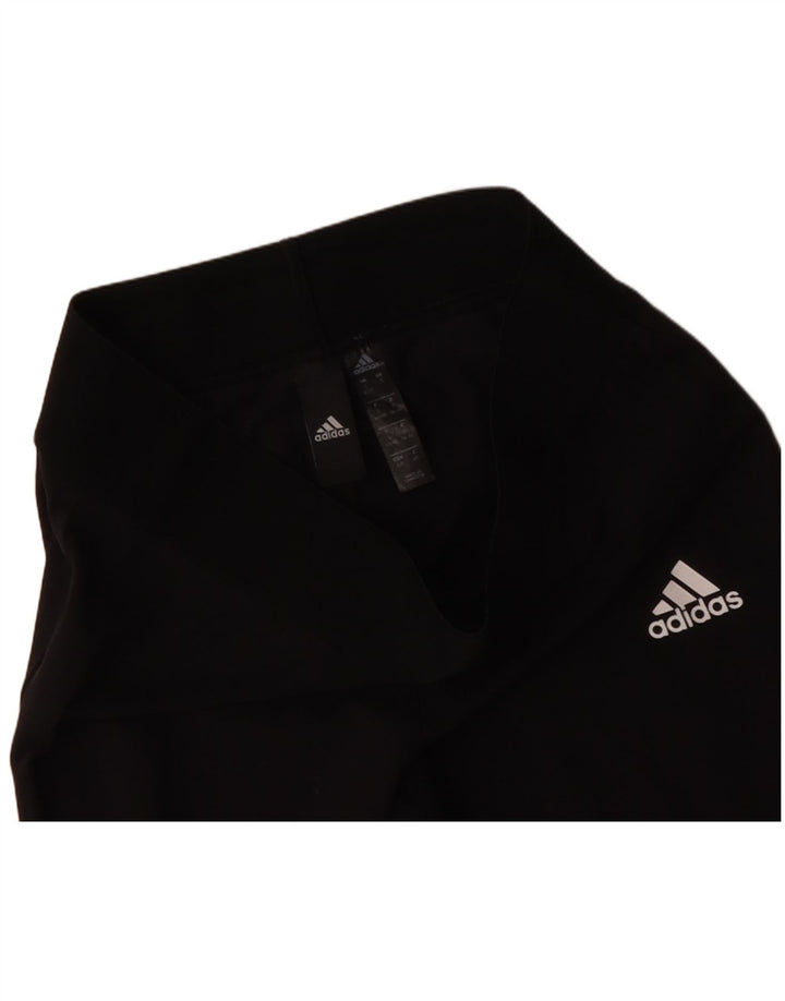 ADIDAS Dame Leggings UK 8/10 Small Black Bomuld