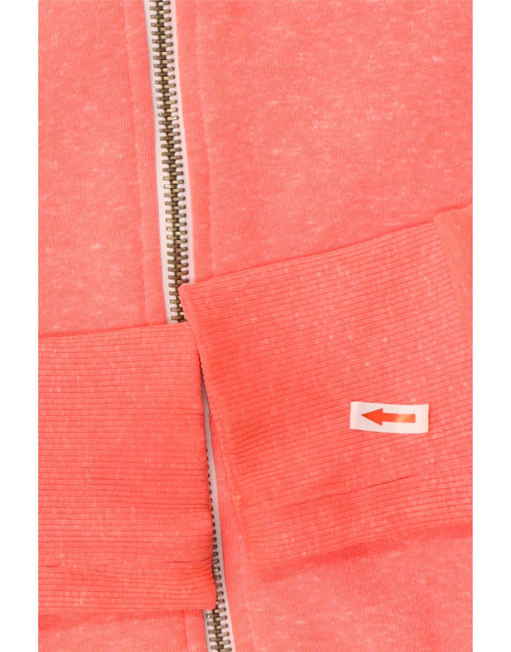 Superdry hættetrøje til kvinder med lynlås UK 16 Large Pink Polyester