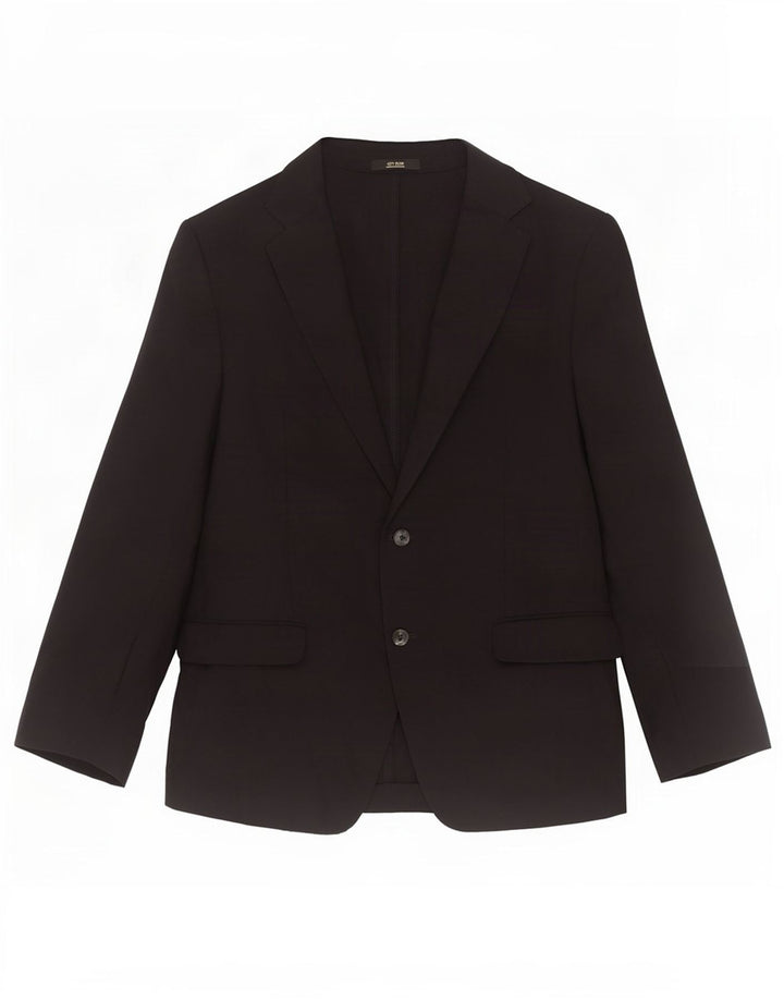 Massimo Dutti Herre 2-knaps blazerjakke EU 56 XL Sort Uld