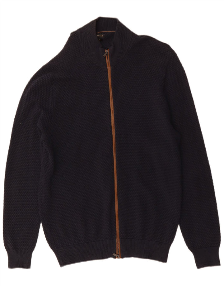 Massimo Dutti Herre Cardigan Sweater 2XL Marineblå Bomuld