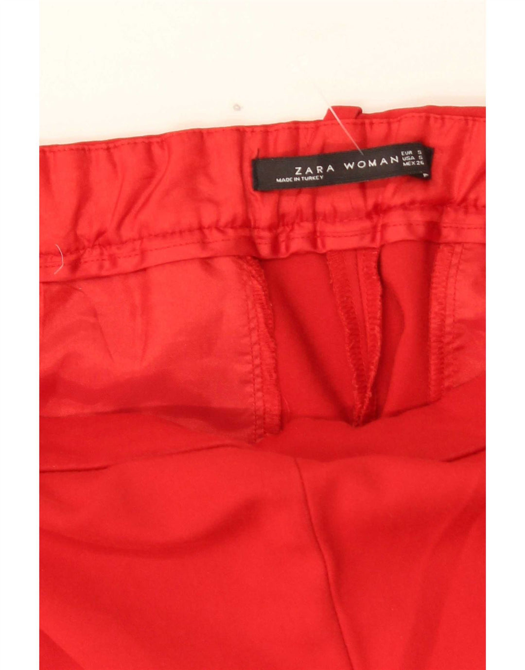 Zara Dame Slim Casual Bukser Små W26 L26 Rød
