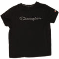 CHAMPION Womens Crop Graphic T-Shirt Top UK 12 Medium Black Vintage Champion and Second-Hand Champion from Messina Hembry 
