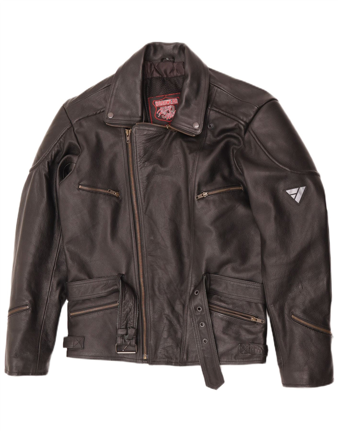 Modeka Dame Motorcykel Biker Jacket UK 16 Stor Sort Læder