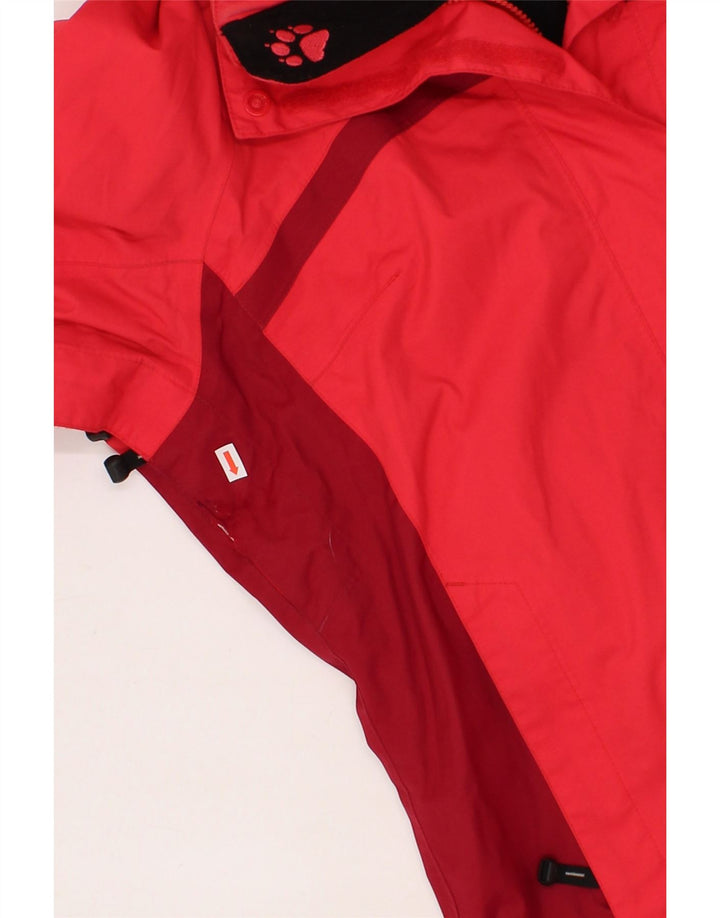 JACK WOLFSKIN Womens Windbreaker Jacket UK 14 Medium Pink Colourblock Vintage Jack Wolfskin and Second-Hand Jack Wolfskin from Messina Hembry 