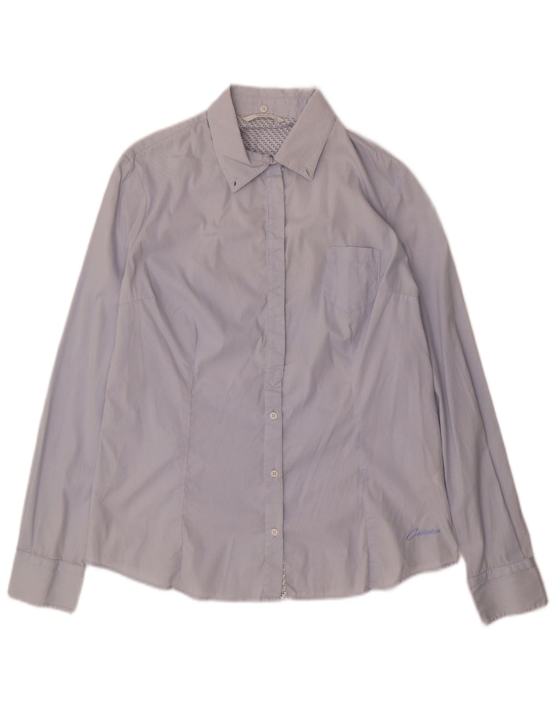 CARRERA Womens Shirt UK 16 Large Blue Cotton