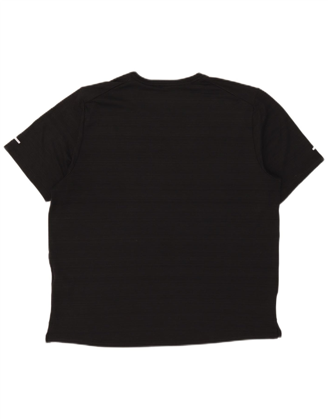 Nike Dri Fit T-shirt top til mænd, stor sort nålestribet polyester