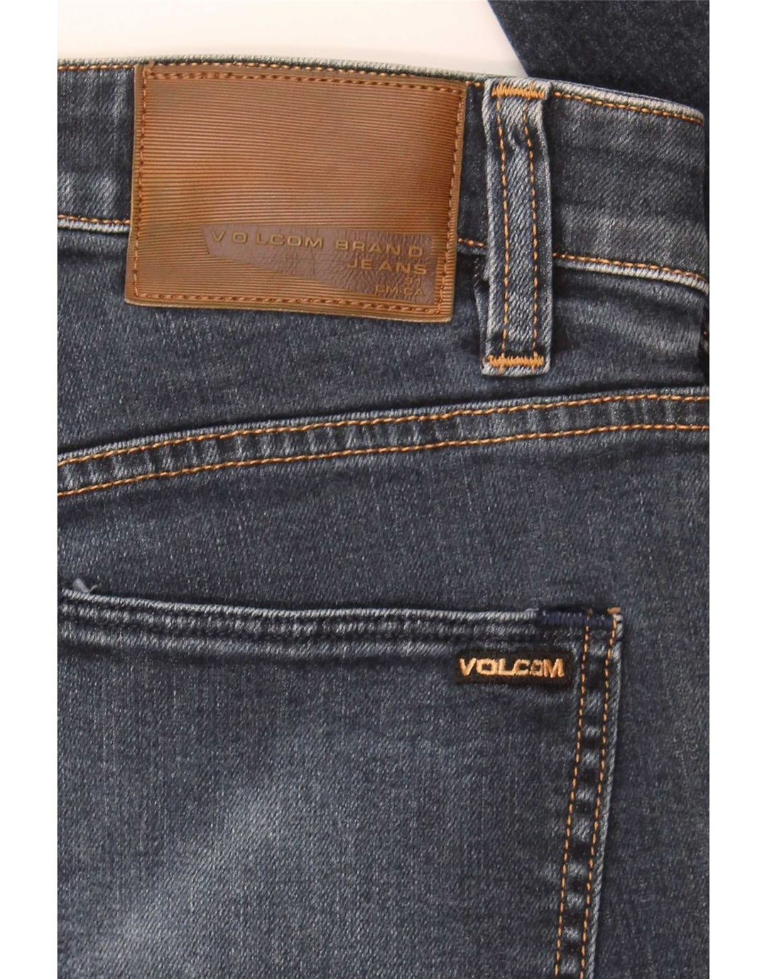 Volcom Herre Vorta Slim Straight Jeans W32 L31 Marineblå Bomuld