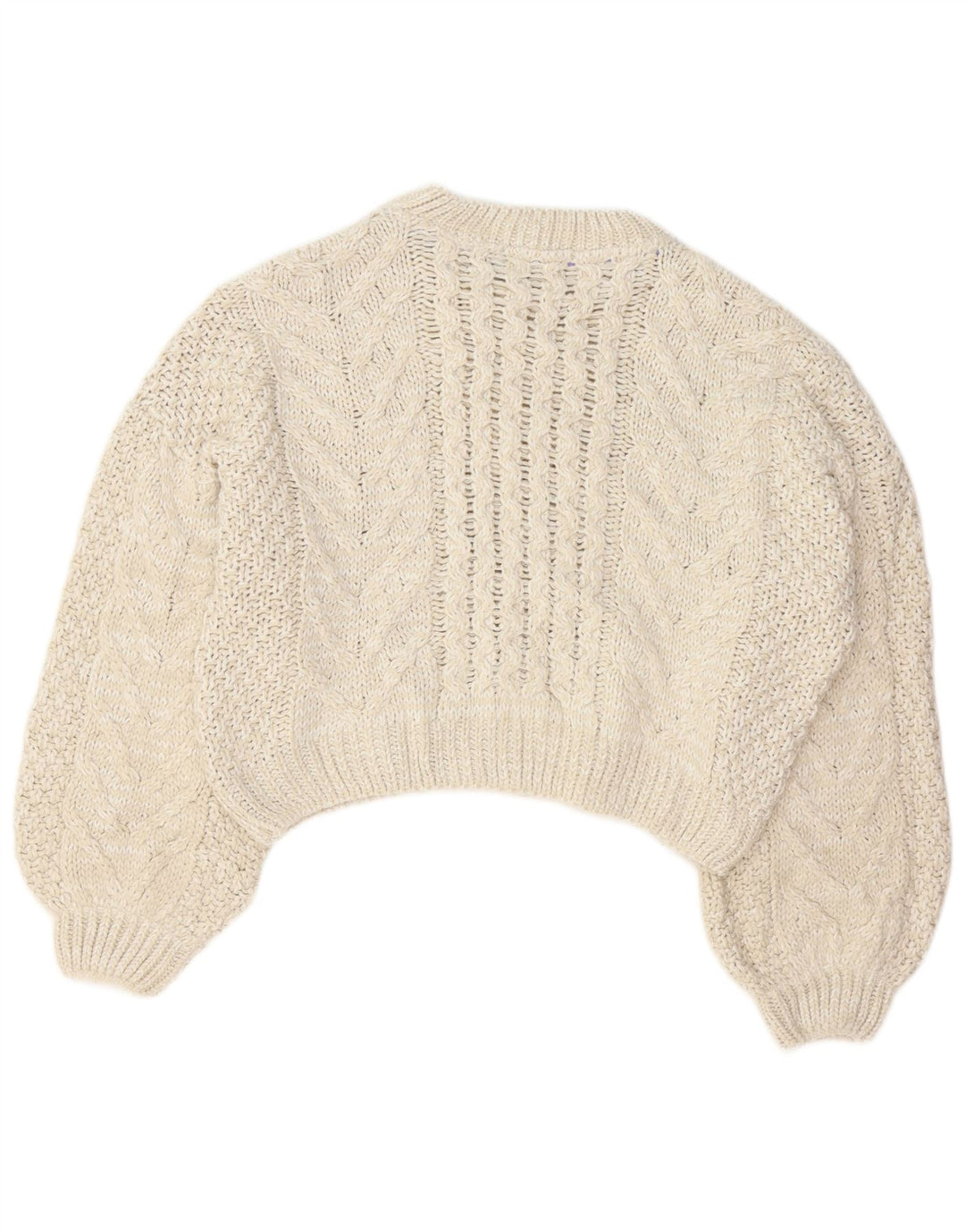 Topshop Dame Crop Boat Neck Jumper Sweater UK 10 Small Off White