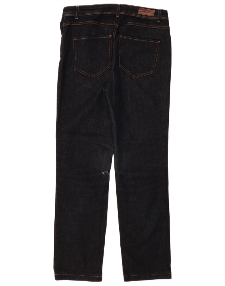 BENETTON Lige jeans til kvinder W31 L30 Marineblå bomuld